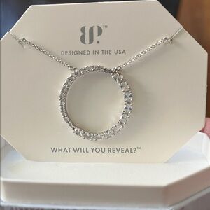 Elegant Silver Necklace with Crystal Accents